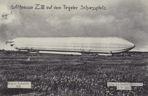 Zeppelin LZ III on the Tegel firing range, Berlin by Photographer German