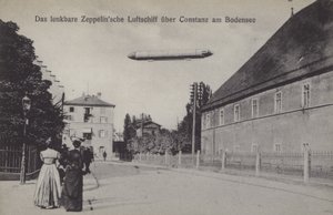 Zeppelin flying over Konstanz, Germany by Photographer German
