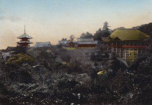 Japan, c.1912: Kiyomizu Temple Noted for Its Hanging Stage on the Edge of Precipice and a Fine View of Kyoto by Photographer Japanese