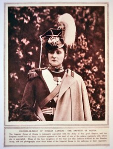The Empress of Russia in the uniform of the Colonel-in-Chief of the Russian Lancers