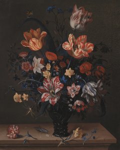 Tulips and Other Flowers In a Room by Pictufy