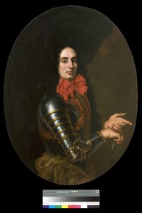 Portrait of a Gentleman with Armour and a Red Scarf by Pier Francesco Cittadini