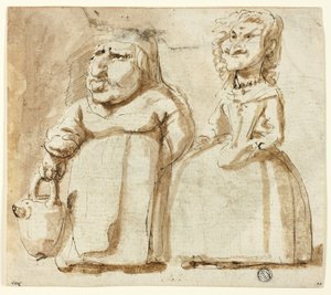 Caricatures of Two Women (recto); Praying Judas (verso)