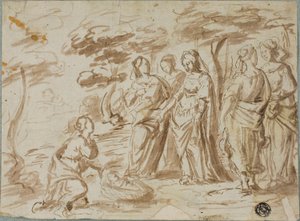 Finding of Moses by Pier Francesco Mola