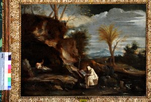 Landscape with Two Carthusian Monks by Pier Francesco Mola