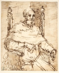 Portrait of Pope Julius II, after Raphael by Pier Francesco Mola