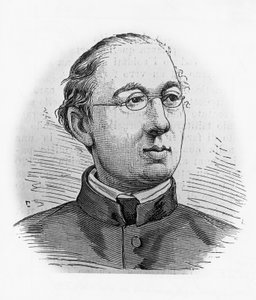 Portrait of Joseph Hergenroether, German historian and cardinal, and first Cardinal-Prefect of Vatican Archives, engraving by Blaise Nicolas Le Sueur