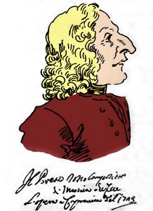 Antonio Vivaldi (1678 - 1741), Cartoon by Pierre Leone Ghezzi (1674 - 1755) by Pier Leone Ghezzi