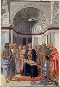 Madonna and Child and Saints, Angels and Frederick of Montefeltro by Piero dellaFrancesca