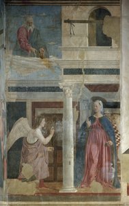 Annunciation (Fresco, c.1455) by Piero della Francesca