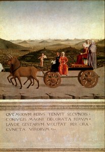 Diptych of Triumph of Federico da Montefeltro and Battista Sforza (detail) by Piero della Francesca