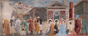 Finding of the three crosses and verification of the Cross, from The stories of the True Cross by Piero della Francesca