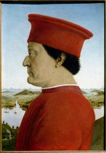 Portraits of Federico de Montefeltro, Duke of Urbino and Battista Sforza (Detail Representing Federico da Montefeltro)