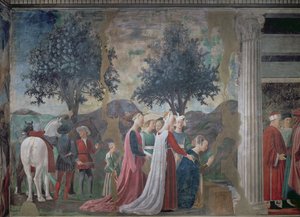 The Discovery of the Wood of the True Cross, from the Legend of the True Cross Cycle (detail)