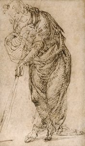 Standing Figure Leaning on a Staff by Piero di Cosimo