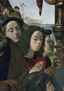 Virgin and Child on the throne surrounded by saints (detail)