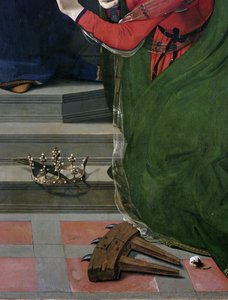Virgin and Child on the throne surrounded by saints (detail) by Piero di Cosimo