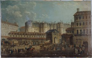 Demolition of the Bastille, July 17 by Pierre Antoine Demachy