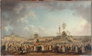The Festival of the Supreme Being, at Champ-de-Mars, circa 1794