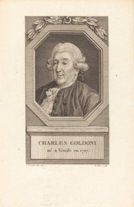 Charles Goldoni by Pierre Adrien Le Beau after Charles Nicolas Cochin II