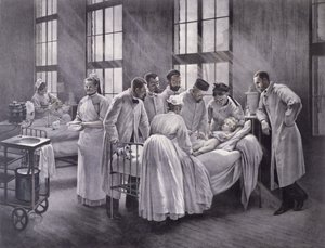 The Croup Cured by Doctor Roux, Engraved by E. Buval