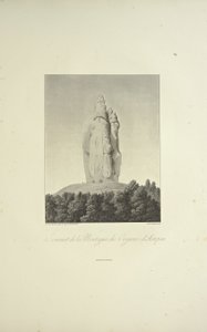 Summit of the Mountain of Organos, Actopan, engraved by Bouquet, illustration from 