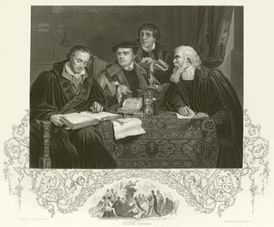 Luther, Melancthon, Pomeranus and Cruciger by Pierre Antoine Labouchere