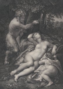 A Satyr Discovering the Sleeping Venus, with Cupid Lying at Her Side