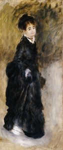 A Young Woman, Full Length, Holding Up Her Skirt