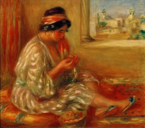 Gabrielle in Algerian Costume by Pierre Auguste Renoir