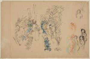 Landscape and Figures by Pierre Auguste Renoir