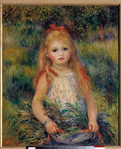 Little girl with the sheaf