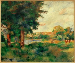 Landscape of Île-de-France with Large Trees
