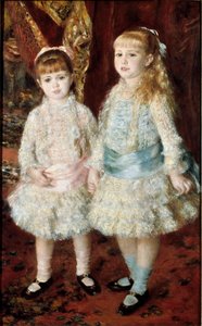Pink and Blue (The Cahen Ladies of Antwerp) by Pierre Auguste Renoir