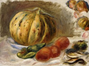 Still Life with Melon and Tomatoes