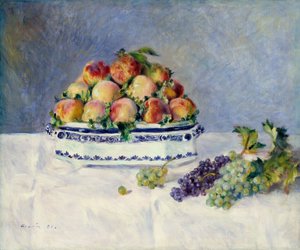 Still Life with Peaches and Grapes by Pierre Auguste Renoir