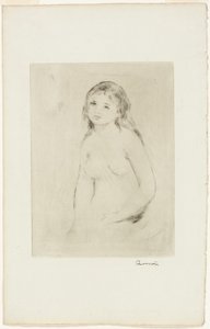 Study for a Female Bather by Pierre Auguste Renoir