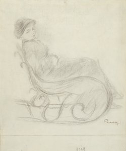 Woman Seated in a Chair; Woman in a Chair, Seen from the Back by Pierre Auguste Renoir