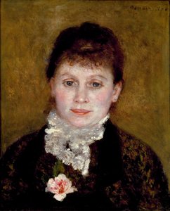 Woman with a White Collar and a Rose