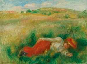 Woman Sitting in the Grass