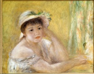 Woman with a straw hat