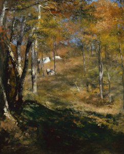Young Trees in the Forest by Pierre Auguste Renoir