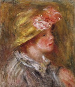 Young Woman in a Flowery Hat