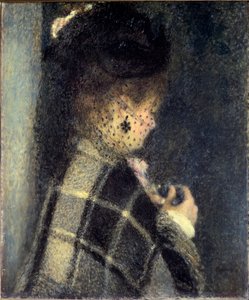 Young Woman with a Small Veil by Pierre Auguste Renoir