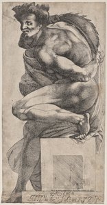Ignudo (after Michelangelo) by Pierre Biard the Younger