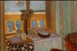 Interior with Balcony / Bright Interior / Woman by a Window / Open Window to the Sea (Antibes)