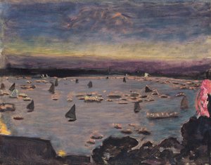 Lantern Procession on the Outer Alster by Pierre Bonnard