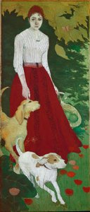 Miss Andree Bonnard and Her Dogs