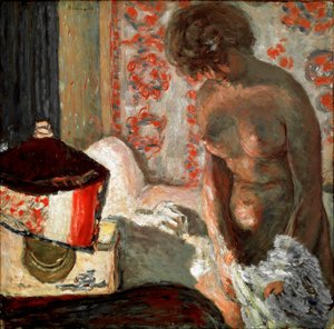 Nude by the lamp by Pierre Bonnard
