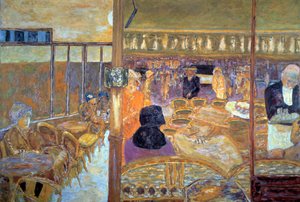 Place Clichy in Paris in the evening, the cafe of the Little Poucet